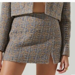 ASTR the Label Covina Tweed Mini Skirt New $148